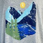 Style & Co  1X-Large Top Graphic Dolman Sleeve Scoop Neck Mountains Grey Heather Photo 1