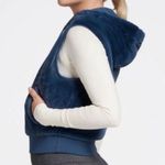 Calia by Carrie Underwood Faux Fur Blue Hooded Vest Women’s Large Photo 1