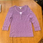 Christopher & Banks Lavender Sweater / False White Layer, Knit Size S Photo 1