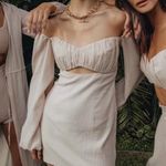 Rumer Camille Mini‎ Dress Size L White Size L Photo 2