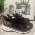 Hoka Clifton Size 8 Black/Gold, Womens Running Shoes Photo 4