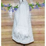 CAbi Fiesta Fringe Sweater Small Boxy Poncho Boho Coastal Beachy Half Sleeves Photo 3