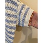 Anthropologie Maeve Knit Open Back Top Blue and White Stripe Sz XXS Photo 2
