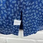 Frank & Eileen  Blue Linen Pineapple Button Up Shirt front pocket lightweight XS Photo 5