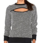 Koral  Breach Open Front Pullover Sweater Slub Gray Black‎ Size Small Photo 0