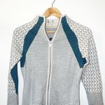 Smartwool  lifestyle merino wool blend dacono ski full zip teal gray sweater new Photo 1