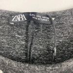 ZARA  Sweater L Embellished Peter Pan Collar Pearl Rhinestone Crewneck Gray Photo 11