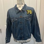 Boom Boom Jeans Blue Denim Jacket with Yellow Patch Photo 0
