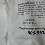 Vintage Wheelchair User Warrior Athlete Muscle Shirt 90s Y2K Tank Top White Size M Photo 10