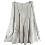 INC International Concepts Skirt Women 4 Linen A Line Flare Midi Cottage Granola Tan Photo 0