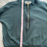 Vintage Havana Green & Black Quarter Zip w/ Faux Leather Applique Photo 5