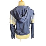 American Eagle  Women’s Half Zip Blue and White Hoodie Size Small Photo 2