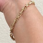 XOXO Vintage AVON Gold-tone Hugs & Kisses Rhinestones Tennis 8” Bracelet Photo 2