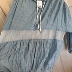 Urban Outfitters NWT  silence + noise blue mesh lightweight pullover hoodie Photo 4