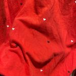Sundry Red Crew Neck Long Sleeve Sweatshirt Small Hearts Print Size 2 Medium Photo 4