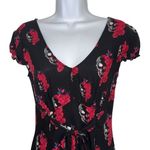 Royal Bones  BY TRIPP Black and Red Floral and Skull Pattern Dress EUC Size Small Photo 2