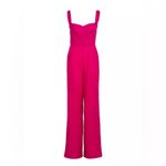SALONI Rachel Linen Jumpsuit, Bright Berry, 2 (US) Pink Photo 4