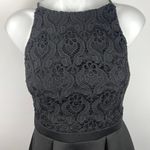 Alya Black Lace Sleeveless Pleated Fit & Flare Mini Skater Tank Dress Size XS Photo 2