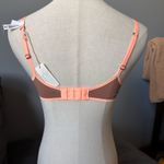 Aerie NWT  34B SMOOTHEZ Unlined Underwire Bra; Color: Brown with Orange trim Photo 2
