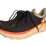 Hoka Clifton 7 Wide Running Shoes On Cloud Insoles Blue Orange Size 9D Wide Photo 0