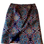 Talbots Brushed Cotton Pencil Skirt Sz. 10 Bright Paisley Business Wardrobe Photo 1