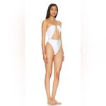 Lovers + Friends Waterfall Halterneck Tie One Piece Swim Suit in White Size XS Photo 3