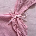 Kimchi Blue  Pink Ribbed Women's Top with Bow Details Photo 4
