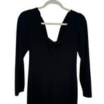 Alex Evenings  Black Cowl Neck Long Sleeve Maxi Dress Formal Elegant Womens 12 Photo 5