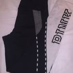 PINK - Victoria's Secret PINK Victoria’s Secret Black Cotten Leggings Photo 1