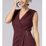 NEW Cache NWT Ponte Sheath Midi Sleeveless Dress In Chocolate Brown Size Medium Photo 1