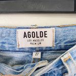 AGOLDE Riley High Rise Straight Crop Distressed Ripped Knee Jeans Size 27 Photo 6