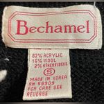 Bechamel Women Size S Vintage Wool Blend Teddy Bear Christmas Black Sweater Vest Photo 5