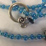 Artisan  lapis lazuli pendant glass beaded marcasite blue necklace 20” Photo 7