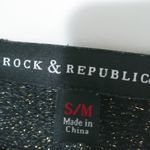 Rock & Republic  S Fairy Goth Black Gold Sparkle Sweater Top Photo 3