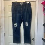 Hollister  Dad Jeans Curvy Ultra High Rise Denim Blue Distressed Size W35 L33 NWT Photo 5