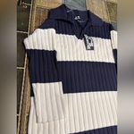 ๐๐FUTURE COLLECTIVE Striped Navy and Cream Sweater Dress๐๐ Blue Size M Photo 9