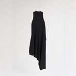 Anthropologie  Black Asymmetrical Pinstripe Dress Photo 4