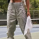 Free People  Movement‎ Way Home Joggers Pants Nylon Windbreaker Gray Size Small Photo 0