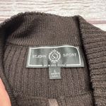 St. John Sport by Marie Gray Ribbed Mock Neck Sweater Brown 1/4 Zip Size Large Photo 7