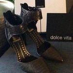 Dolce Vita Kain Pewter Leather Pump SZ5 Size 5 Photo 0
