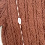American Eagle Brown Cable Knit Sweater Photo 3