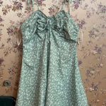 Green and white floral dress short tank top Size M Photo 0