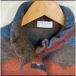 Terra SJ Apparel Striped Mock Neck Lightweight Multicolored Knit Button Tunic Photo 1