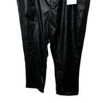 Pistola  Faux Leather Pants Women's Plus Size 20 Black Cropped Patch Pockets Photo 3