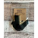 Brand New Black Fringe Chevron Dangle Gold Tone Earrings Costume Jewelry Photo 6