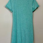 Women’s V Neck Side Gather Short Sleeve Casual Dress Heathered Teal Size M NWOT Blue Size M Photo 5