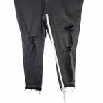 Madewell The Mom Jean Womens 29 Black Distressed Raw Hem High Waist Streetwear Photo 9