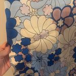 ZARA  Strapless Floral Dress - Blue and White Photo 3