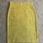 LuLaRoe Yellow Fitted Skirt Size Small Photo 4