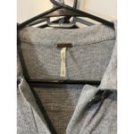 Free People  Utility Sweater Dress Jacket Long Cardigan Coat S Gray Button Down Photo 2